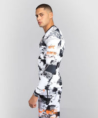 Venum Longsleeve Rash Guard Men's UFC Zenith by Venum White Authentic Fight Week Performance Long Sleeve Rashguard