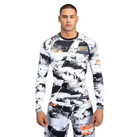 Men's UFC Zenith by Venum White Authentic Fight Week Performance Long Sleeve Rashguard