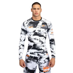 Venum Longsleeve Rash Guard Men's UFC Zenith by Venum White Authentic Fight Week Performance Long Sleeve Rashguard