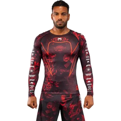 Venum 20th Anniversary Long Sleeve Rashguard - Black/Red