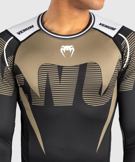 Venum Longsleeve Rash Guard Venum Adrenaline Long Sleeve Rashguard - Black/Sand