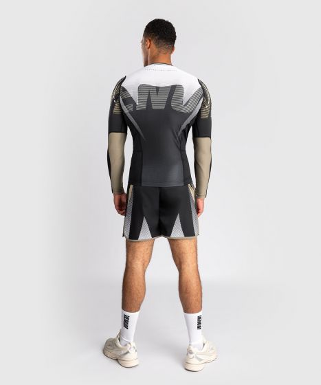 Venum Longsleeve Rash Guard Venum Adrenaline Long Sleeve Rashguard - Black/Sand