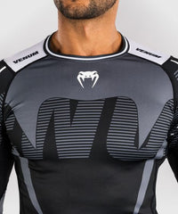 Venum Longsleeve Rash Guard Venum Adrenaline Long Sleeve Rashguard - Black/Silver Grey