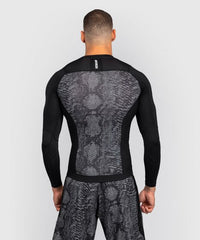 Venum Longsleeve Rash Guard Venum G-Fit Scales Long Sleeve Rashguard - Black/ Charcoal Grey