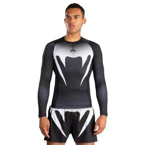 Venum No Gi Rashguards Long Sleeve - Black/White
