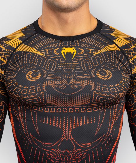 Venum Longsleeve Rash Guard Venum Quetzal Fury Long Sleeve Rashguard - Black/Fury Red/ Tangerine