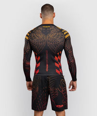 Venum Longsleeve Rash Guard Venum Quetzal Fury Long Sleeve Rashguard - Black/Fury Red/ Tangerine