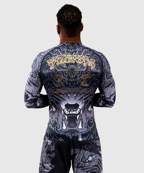 Venum Longsleeve Rash Guard Venum Wolf Atak Long Sleeve Rashguard - Black/Grey