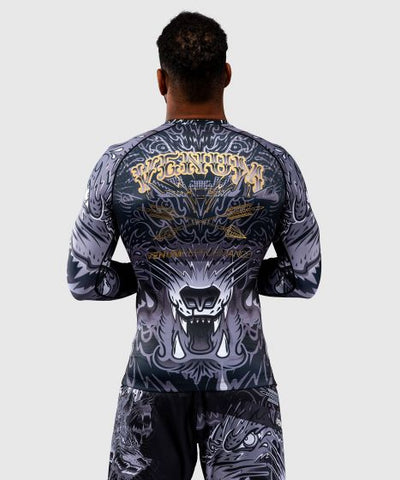 Venum Longsleeve Rash Guard Venum Wolf Atak Long Sleeve Rashguard - Black/Grey