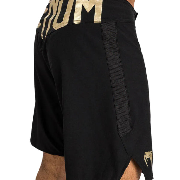 Venum MMA Shorts Venum Light 5.0 Black White Fight Shorts - Black/Gold