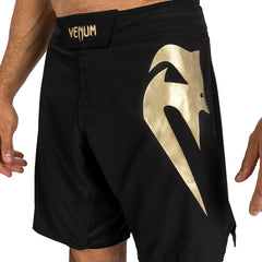 Venum MMA Shorts Venum Light 5.0 Black White Fight Shorts - Black/Gold