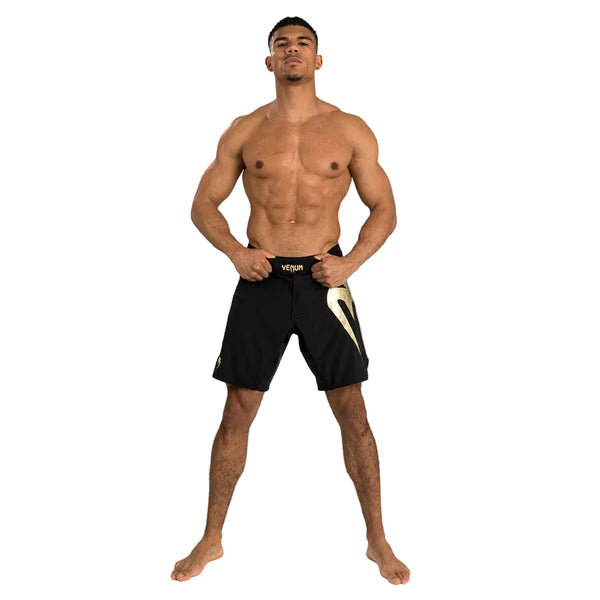 Venum MMA Shorts Venum Light 5.0 Black White Fight Shorts - Black/Gold