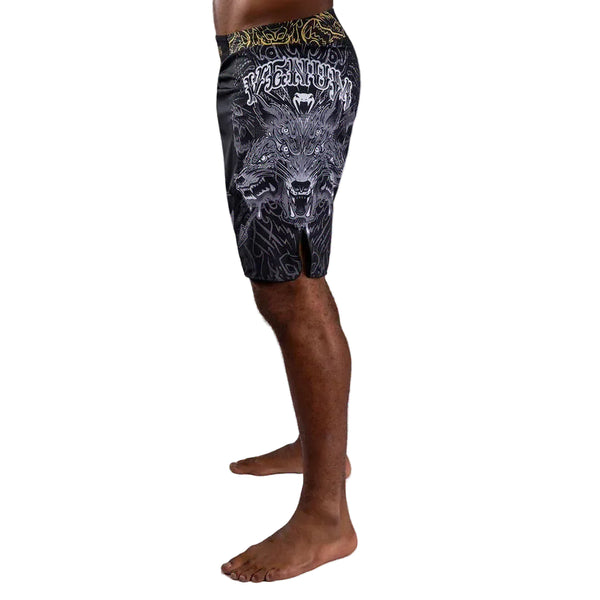 Venum MMA Shorts Venum Wolf Atak Fight Shorts - Black/Grey