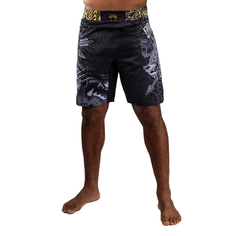 Venum Wolf Atak Fight Shorts - Black/Grey