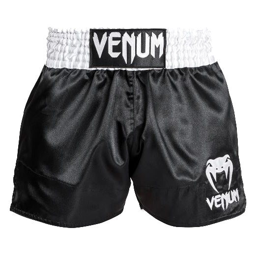 Venum Classic Muay Thai Shorts Black/White/White
