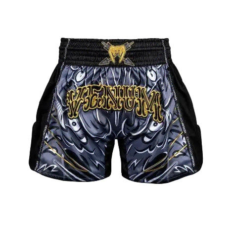 Venum Muay Thai Shorts Venum Wolf Atak Muay Thai Shorts Black/Grey/Gold