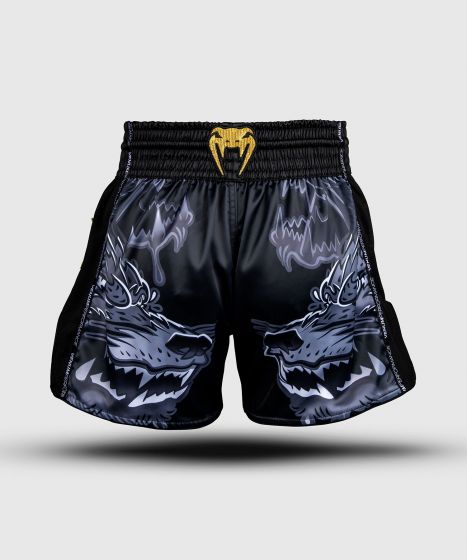 Venum Muay Thai Shorts Venum Wolf Atak Muay Thai Shorts Black/Grey/Gold