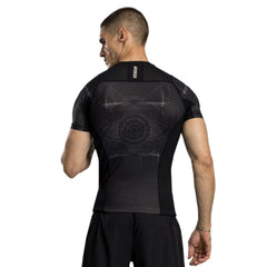 Venum Short Sleeve Rashguards Venum G Fit Air Short Sleeve Rashguard - Deep Black/Desert Sand