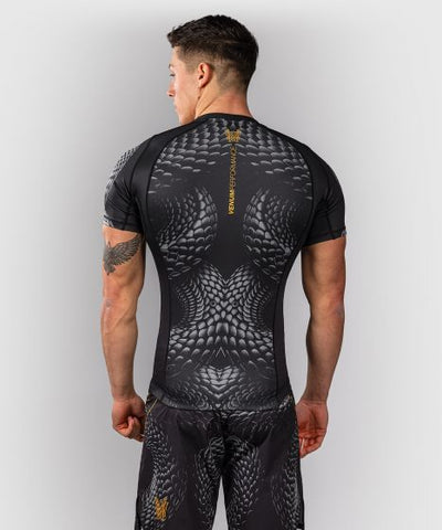Venum Shortsleeve Rash Guard Venum Matupa Short Sleeve Rashguard - Black/Grey/Gold