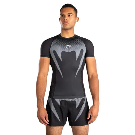 Venum No Gi Rashguards Short Sleeve - Black/ Silver Grey