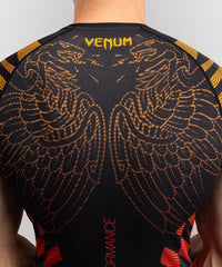 Venum Shortsleeve Rash Guard Venum Quetzal Fury Short Sleeve Rashguard - Black/Fury Red/ Tangerine