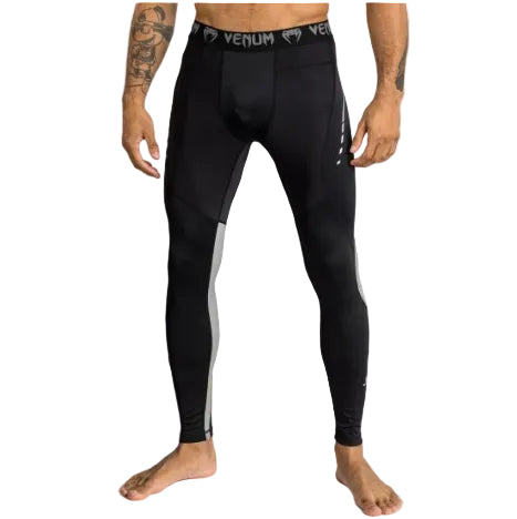 Venum Adrenaline Spats - Black/Silver Grey