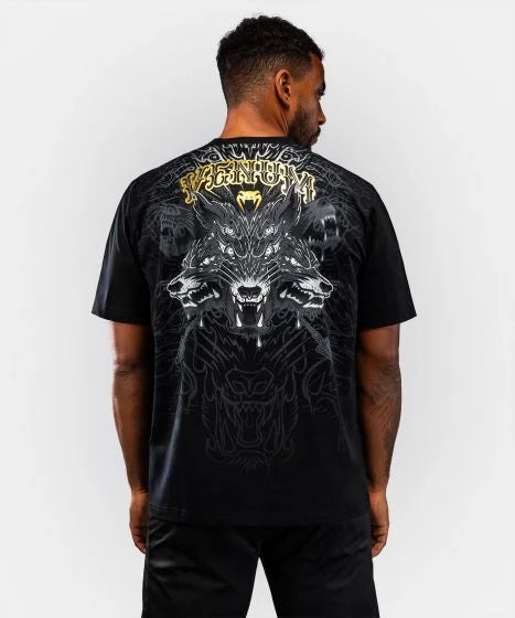 Venum T Shirts Venum Wolf Atak T-Shirt - Black/Grey