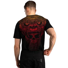 Venum T Shirts XXL Venum Quetzal Fury T-Shirt - Black/Fury Red/ Tangerine