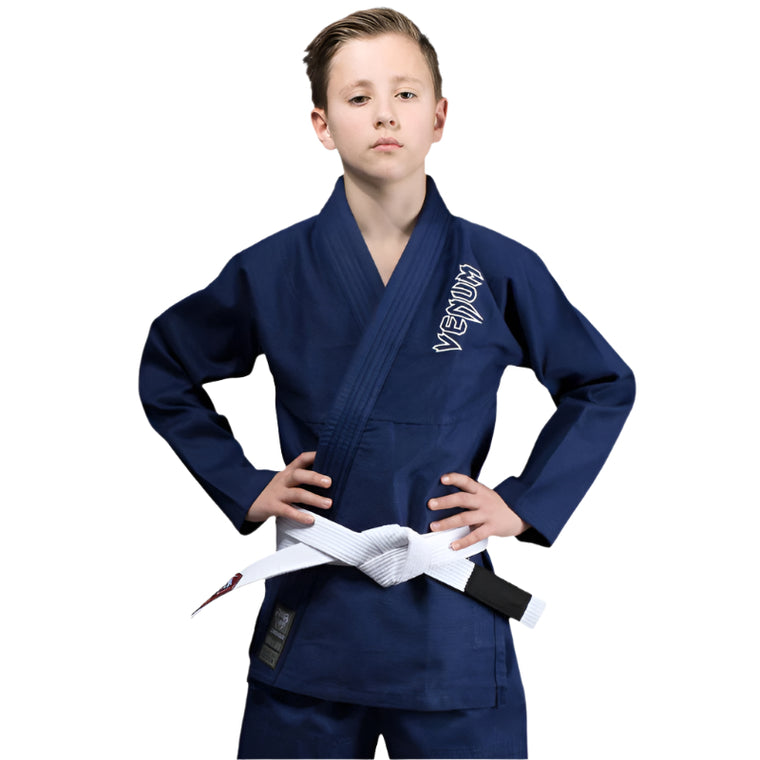 Venum Contender Kids BJJ Gi Navy (Free white belt included)