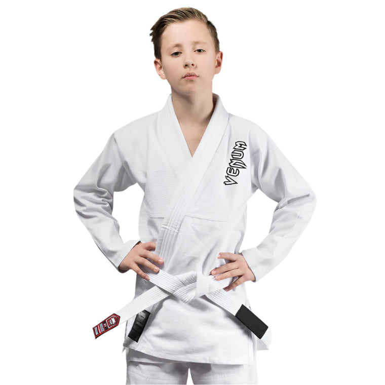 Venum Contender Kids BJJ Gi White (Free white belt included)
