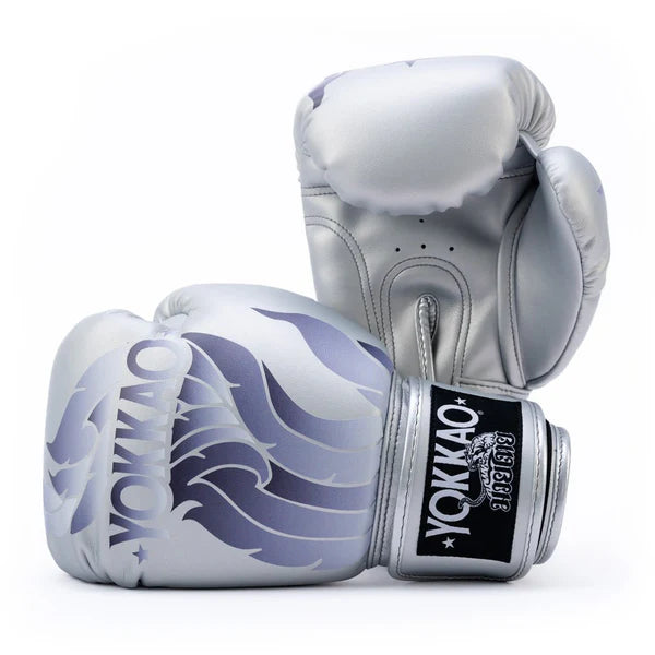 Yokkao Boxing Gloves Yokkao The Flame Boxing Gloves Silver