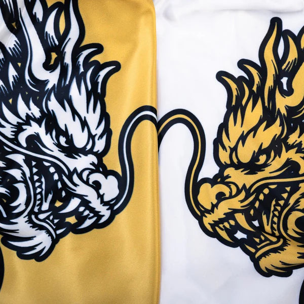 Yokkao Muay Thai Shorts Yokkao Golden Dragon Muay Thai Shorts White/Gold