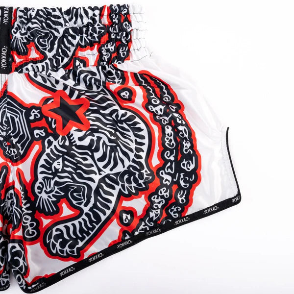 Yokkao Muay Thai Shorts Yokkao Sak Yant Muay Thai Shorts White
