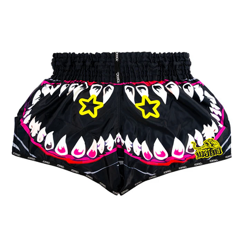 The Fight Factory Muay Thai Shorts Yokkao Power Muay Thai Shorts Black