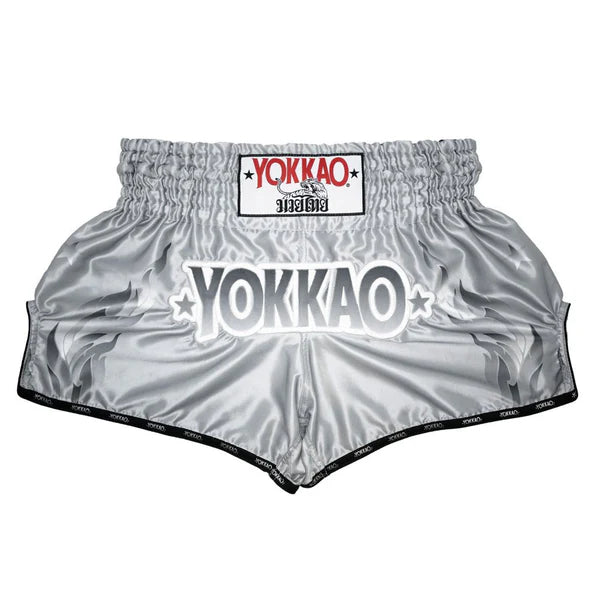 Yokkao Muay Thai Shorts Yokkao The Flame Muay Thai Shorts Silver