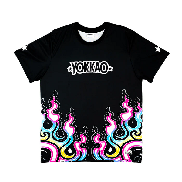 Yokkao Muay Thai T Shirts Yokkao Flames Workout Shirt Black