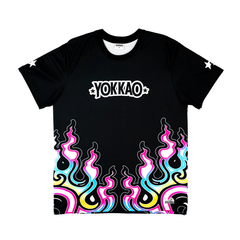 Yokkao Muay Thai T Shirts Yokkao Flames Workout Shirt Black