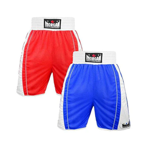 Morgan Boxing Shorts Reversible Amateur Blue/Red - The Fight Factory