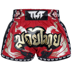 Tuff Red Yantra Retro Muay Thai Shorts - The Fight Factory