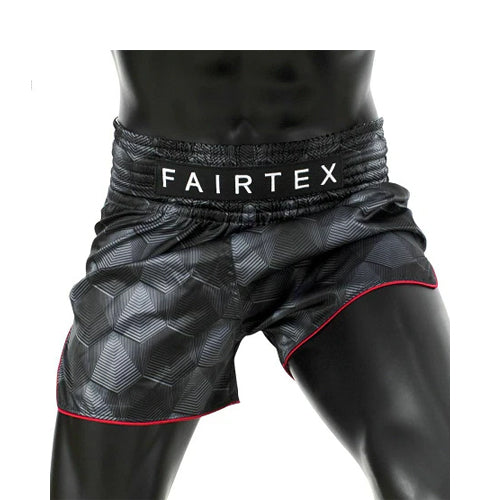 Fairtex Slim Cut Muay Thai Shorts Black Stealth BS1901 - The Fight Factory