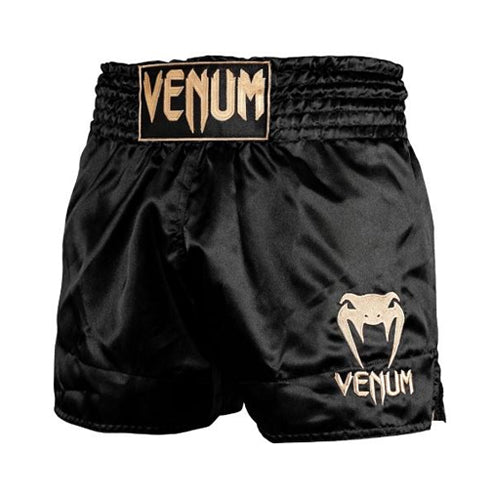 Venum Classic Muay Thai Shorts Black/Gold - The Fight Factory