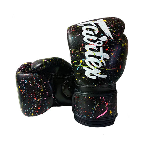Fairtex Boxing Gloves Micro Fiber Painter Black