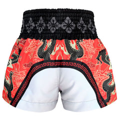 TUFF Dragon King Muay Thai Shorts - Red - The Fight Factory
