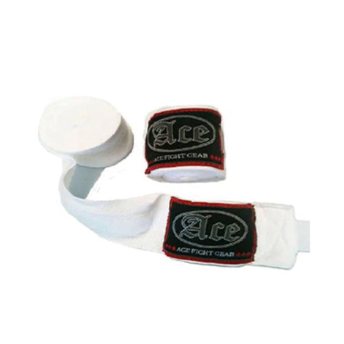 Ace Pro Boxing Hand Wraps White - The Fight Factory