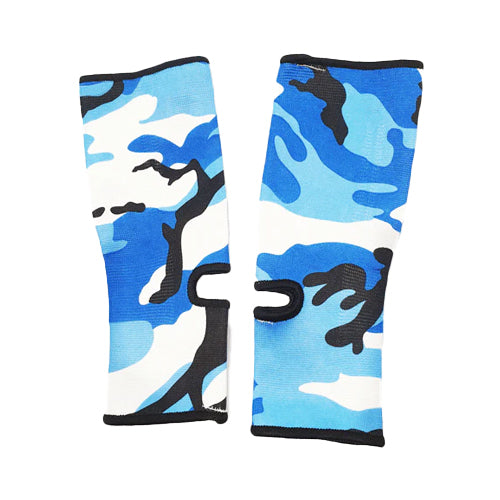 Ace Muay Thai Ankle Supports Camo - Blue - The Fight Factory