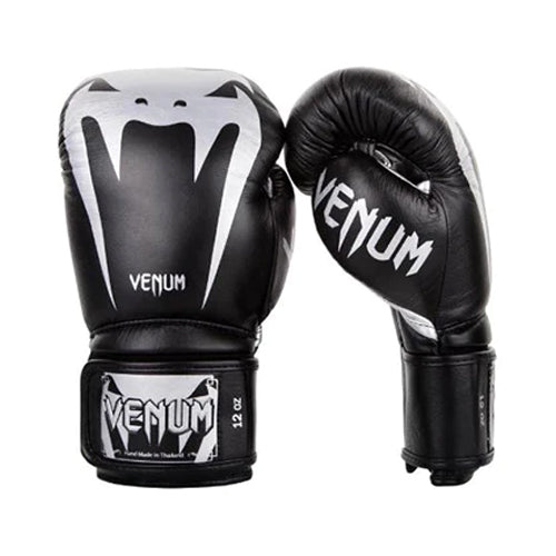 Venum Giant 3.0 Boxing Gloves Black Silver - The Fight Factory
