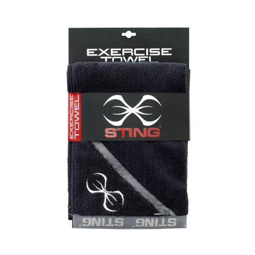 Sting Microfibre Exercise Towel - Black - The Fight Factory