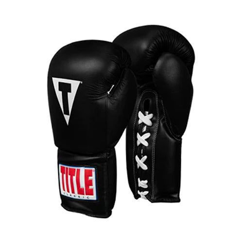 Title Classic Leather Lace Boxing Gloves 2.0 - The Fight Factory