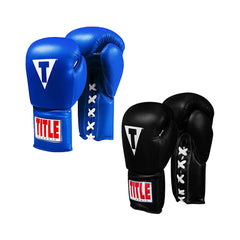 Title Classic Leather Lace Boxing Gloves 2.0 - The Fight Factory