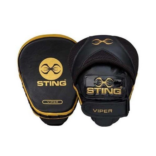 Sting Viper Speed Focus Mitts - Black/Gold - The Fight Factory